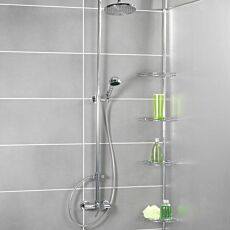 Etagère de douche télescopique, acier inox