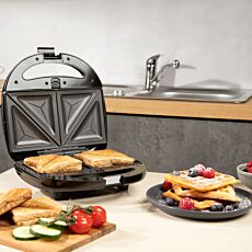 Gourmetmaxx Appareil à sandwich 3 en 1, 800 W