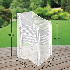 Schutzhülle für 4 Stühle aus Polyestergewebe