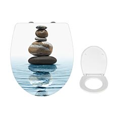 Lunette de toilette tendance «Meditation», Easy-Close, antibactérien