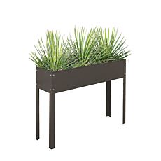 Jardinière surélevée pour balcon, avec trou de drainage anthracite