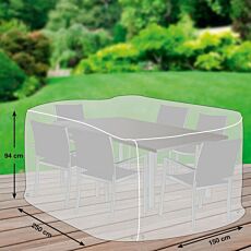 Housse de protection pour tables en polyester, gris