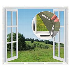 Fenster-Moskitonetz, schwarz, B 130 x H 150 cm, zuschneidbar