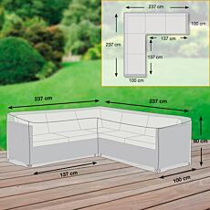 Housse de protection en L, 237 x 237 x 80 cm, résistante aux intempéries