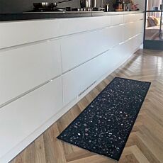 Tapis de cuisine «Terrazzo», noir, 50x150 cm