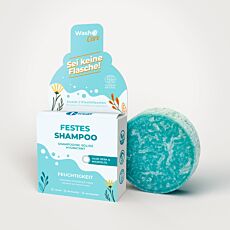 Washo Care Shampooing solide «Feuchtigkeit», avec aloe vera & huile d'amande, 70 g