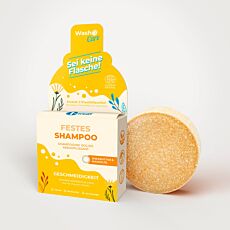 Washo Care festes Shampoo «Geschmeidigkeit», mit Sheabutter & Mandel, 70 g