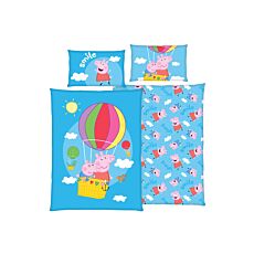 Parure de lit Peppa Pig, double face, multicolore