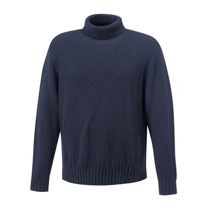 Artime Rollkragenpullover mit aufwändiger Struktur , navy